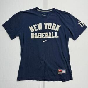 Nike Navy Blue New York Yankees Baseball Tee Size XL